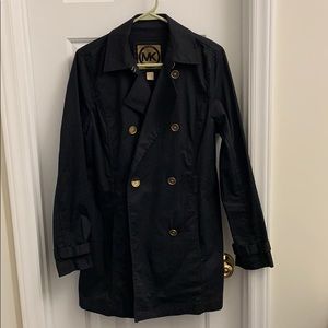 Michael Kors Black Trench Coat Size M